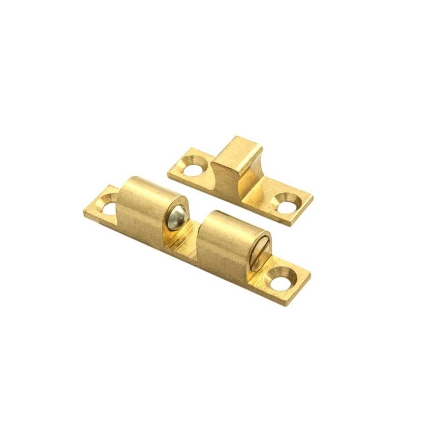 Carlisle Brass Ball Catches Satin Chrome FTD DOUBLE BALL CATCH 60 x 11.5mm