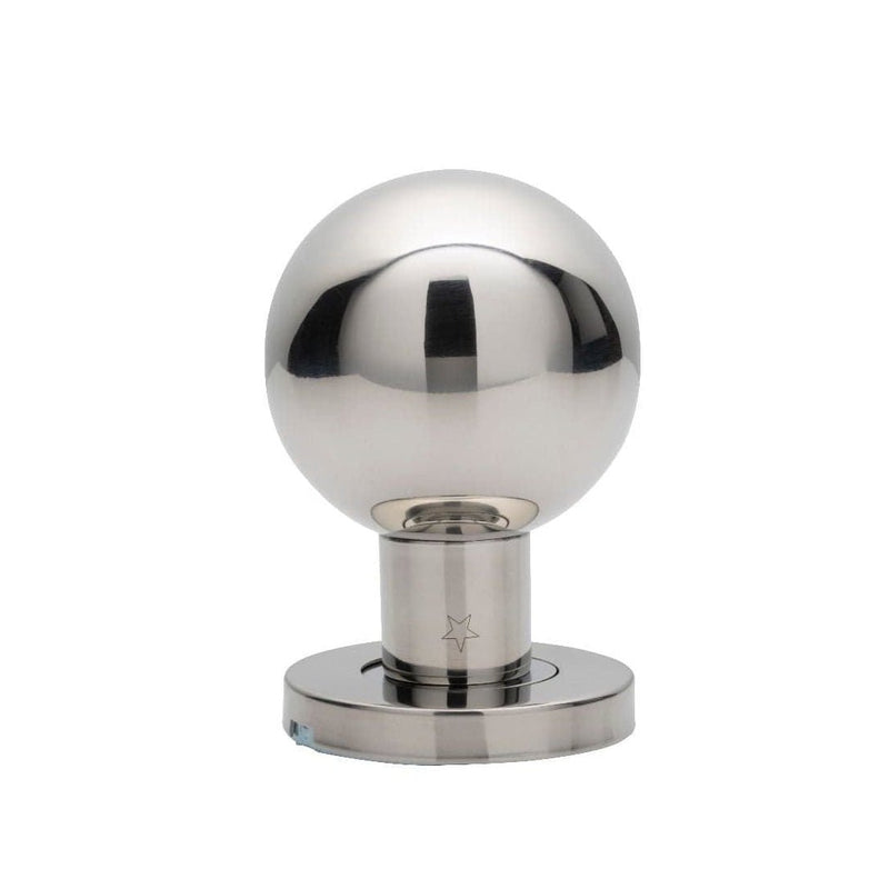 Carlisle Brass Knobs Bright Stainless Steel Mortice Knob on Sprung Round Rose
