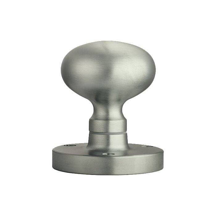 Carlisle Brass Mushroom Mortice Knob in brushed nickel finish, featuring a rounded knob design with a circular base, made of durable metal.