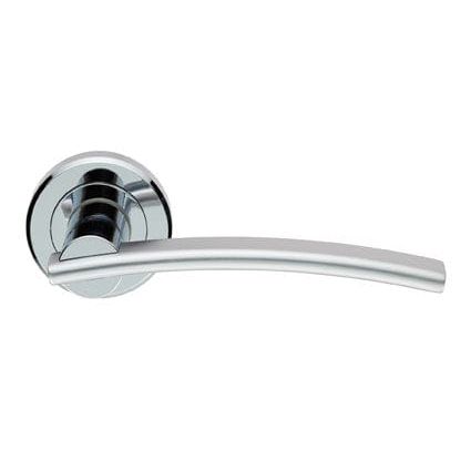 Carlisle Brass Handles Polished Chrome/Satin Chrome Serozzetta Cumulus Lever On Round Rose Concealed Fix