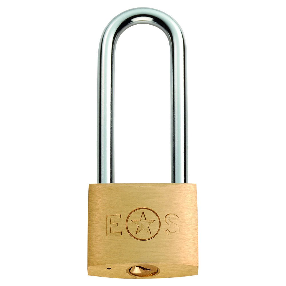 Long Shackle Brass Padlock 50mm Satin Brass Love Handles uk