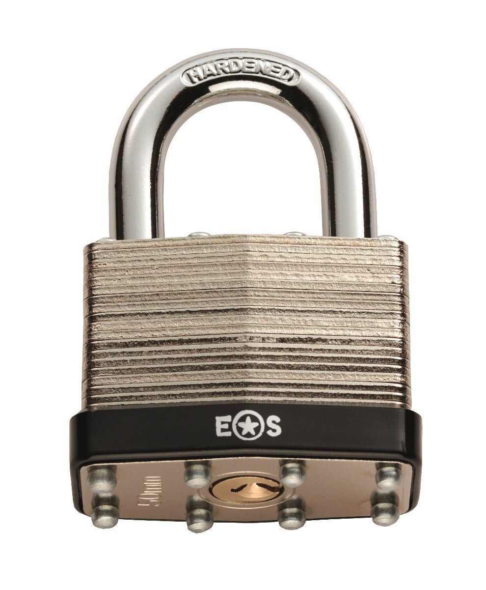 Standard Shackle Laminated Steel Padlock 50mm Keyed to Differ Love Handles uk