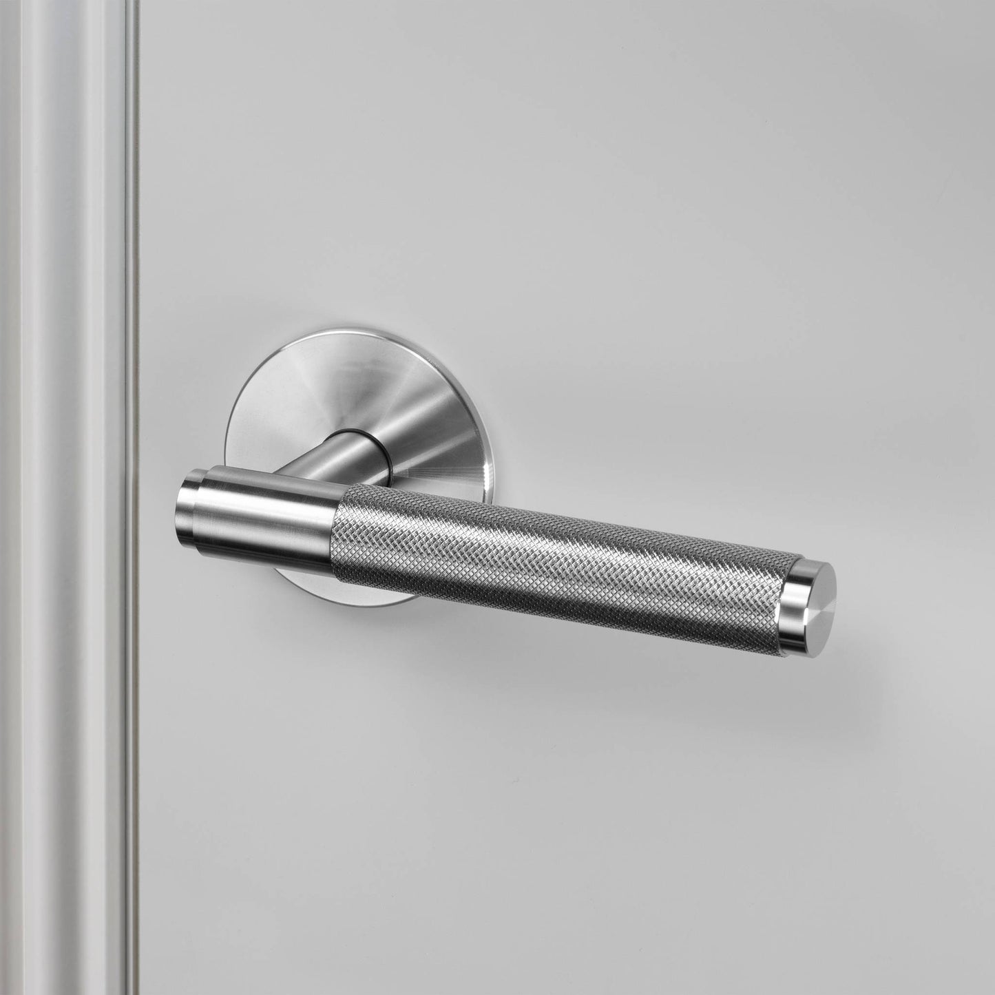 Door Handle Set Cross Sprung Steel