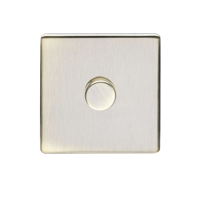 Concealed 3mm 1 Gang Dimmer - Antique Brass