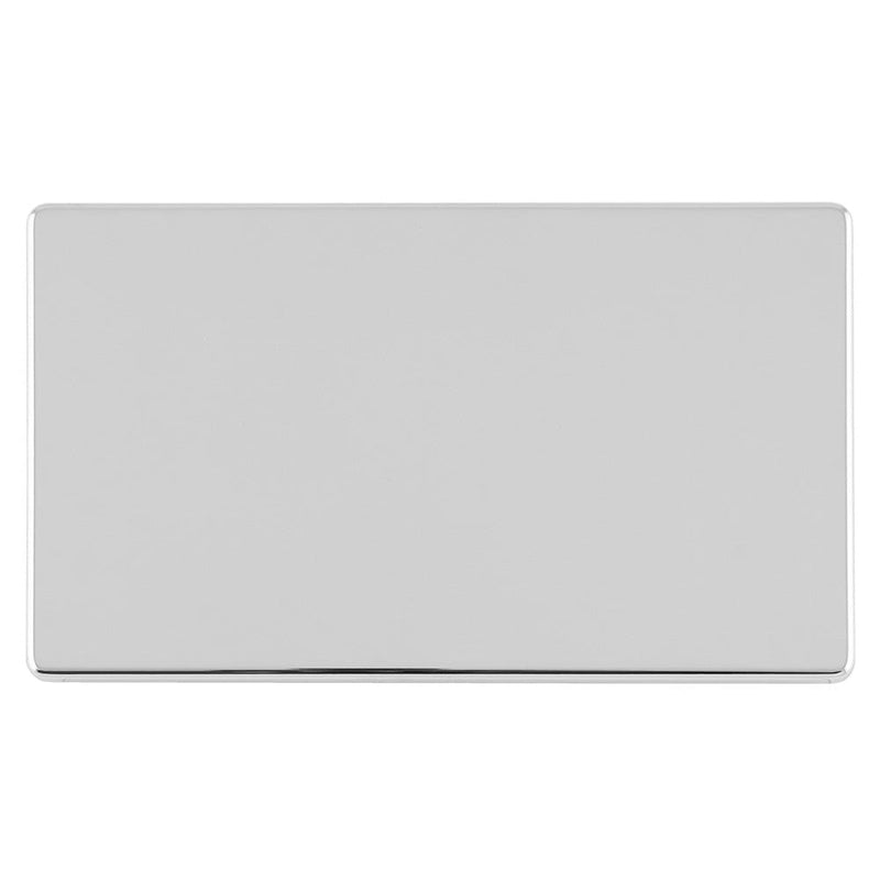 Eurolite Switches Polished Chrome Concealed 3mm Double Blank - Polished Chrome