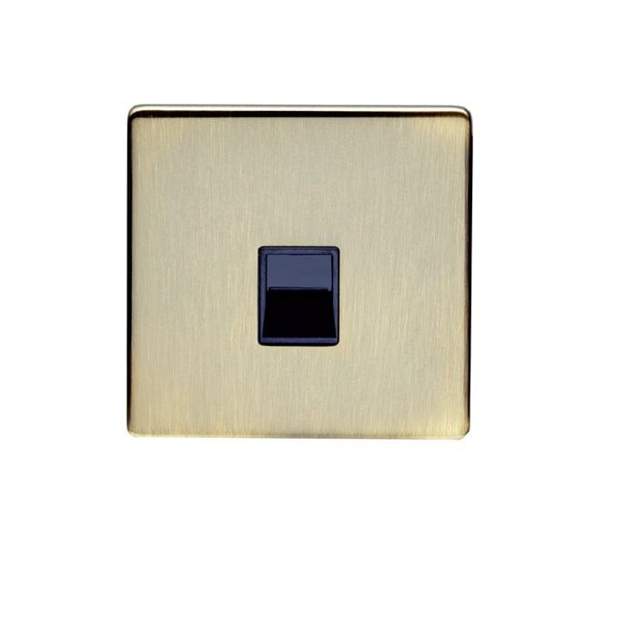 Concealed 3mm Telephone Slave - Antique Brass