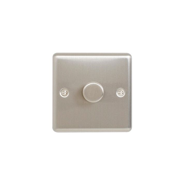 Eurolite Switches Satin Stainless Enhance Decorative 1 Gang Dimmer - Satin Stainless