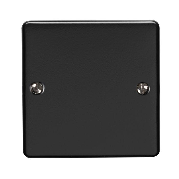 Eurolite Switches Matt Black Enhance Decorative Single Blank Plate - Matt Black