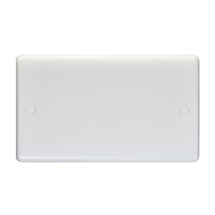 Eurolite Switches White Enhance White Plastic Double Blank Plate - White