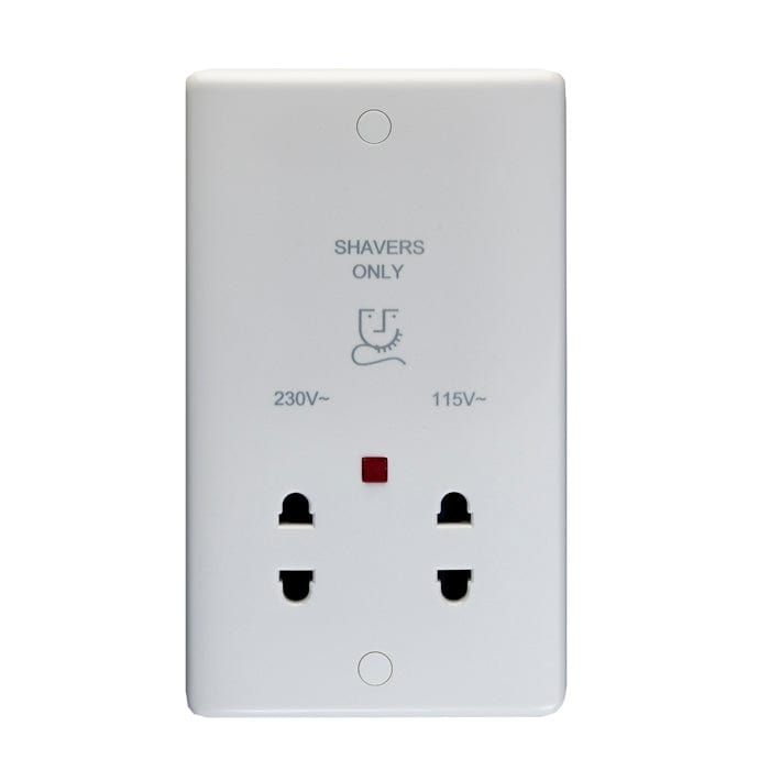 Eurolite Plug Sockets White Enhance White Plastic Shaver Socket - White