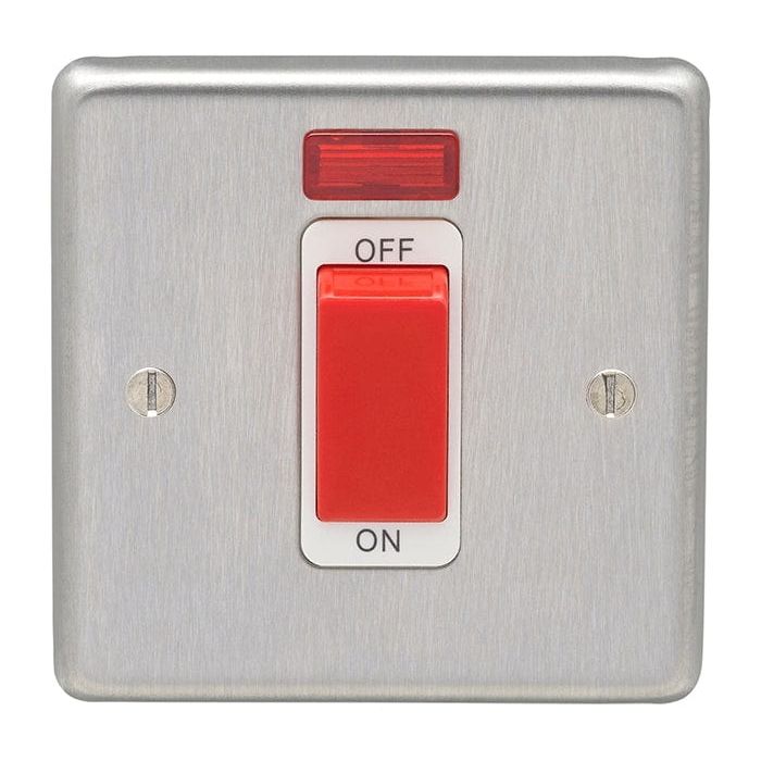 Eurolite Switches Satin Stainless Steel Stainless steel 45Amp Switch With Neon Indicator - Satin Stainless Steel