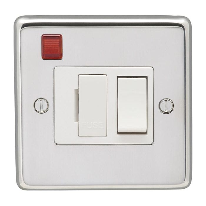 Eurolite Switches Polished Stainless Steel Stainless steel Switched Fuse Spur - Polished Stainless Steel