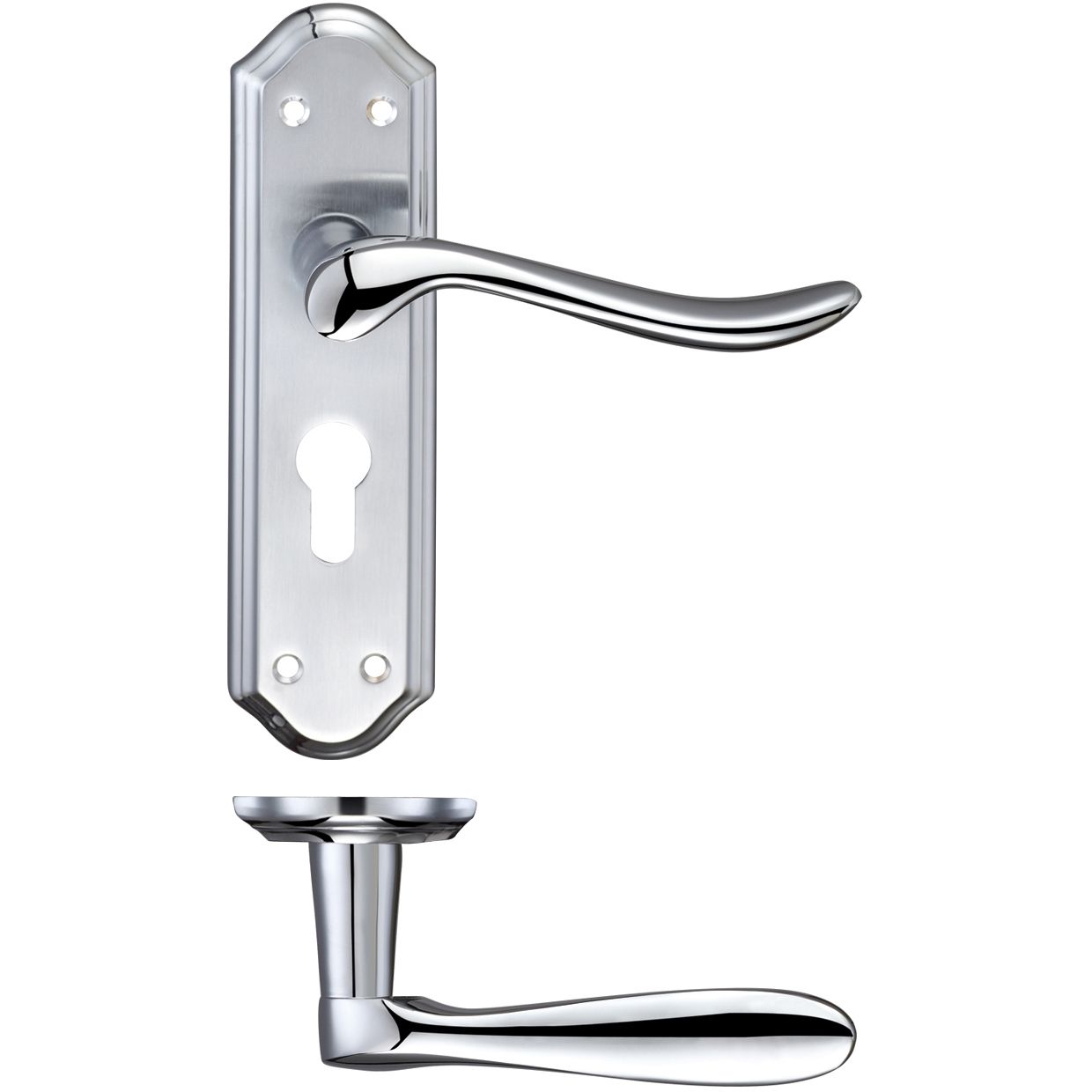 Lincoln Lever Euro Lock (47.5mm c/c) Furniture 180 x 48mm