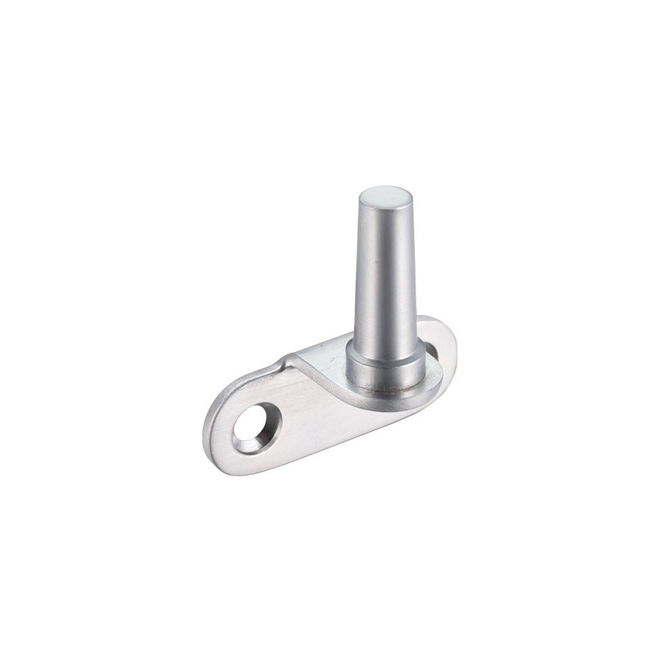 Zoo Hardware Flush Fitting Pins For Casement Stay in silver finish, designed with a cylindrical pin and a flat base with a round hole, sold as a pack of 2.