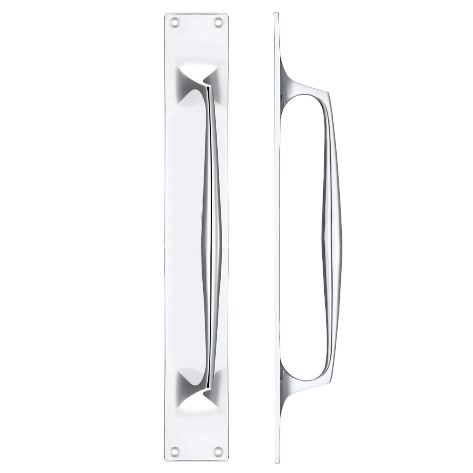 Cast Brass Pull Handle with Backplate