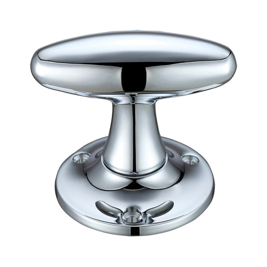 Extended Oval Mortice Knob Furniture 60mm Rose dia.