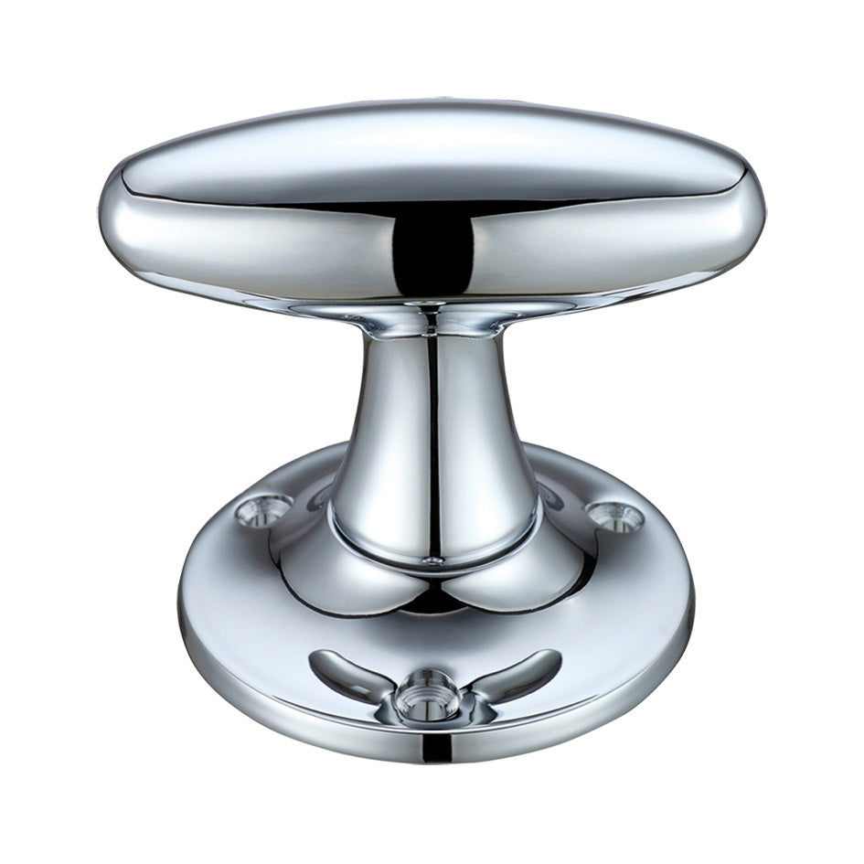 Extended Oval Mortice Knob Furniture 60mm Rose dia.