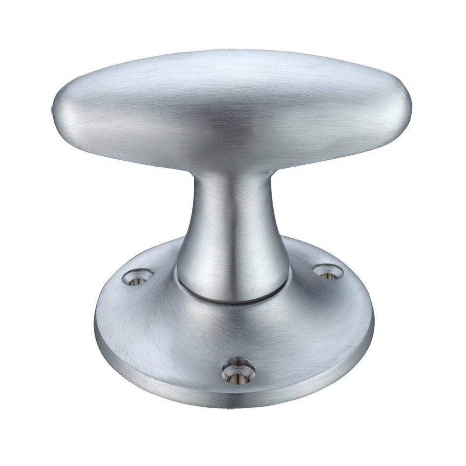 Extended Oval Mortice Knob Furniture 60mm Rose dia.