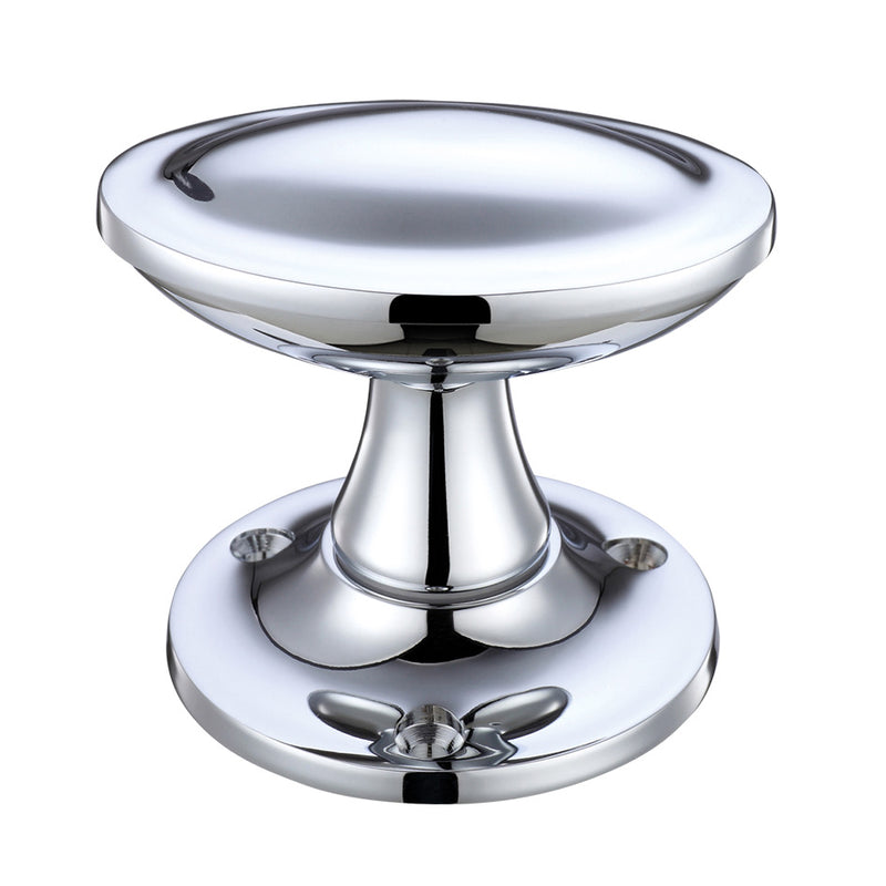 Oval Stepped Mortice Knob Furniture 60mm Rose Dia