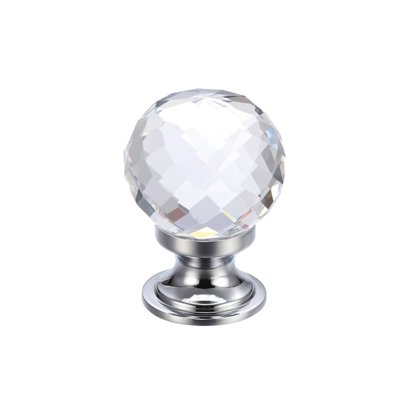 Glass Ball Cabinet Knob – Facetted
