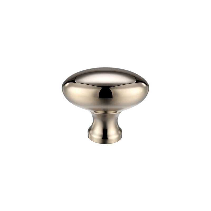 Oval Cupboard Knob 32 × 25mm PVD Nickel Love Handles uk