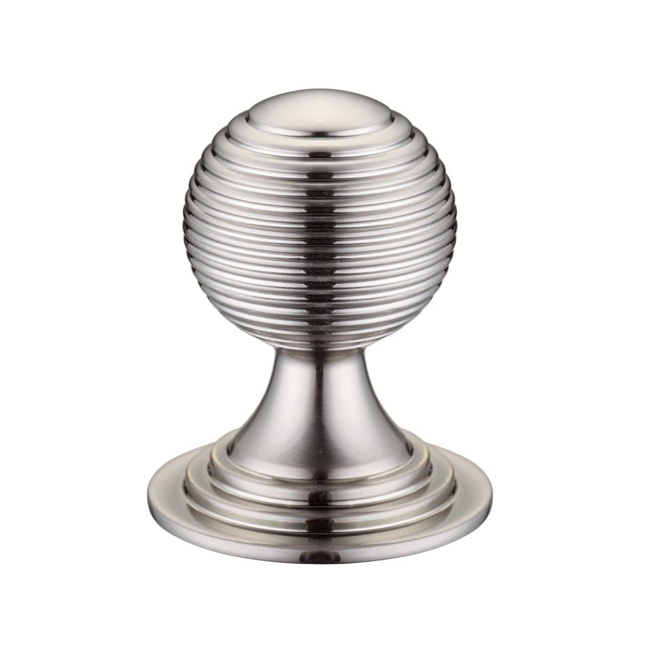 Queen Anne Ringed Knob 38mm Satin Nickel Love Handles uk
