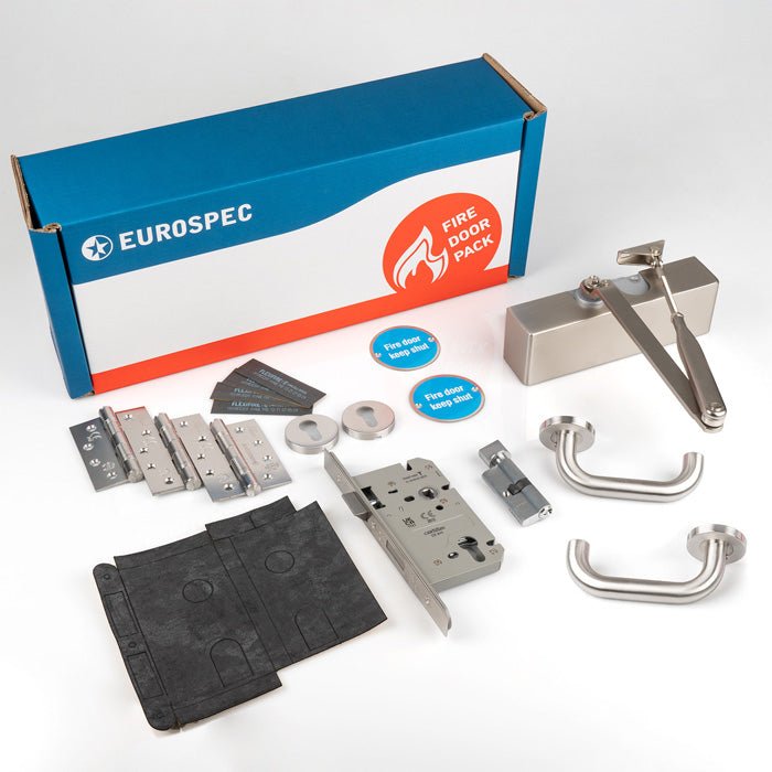 Carlisle Brass Commercial Fire Door Pack - Lever DIN Lock