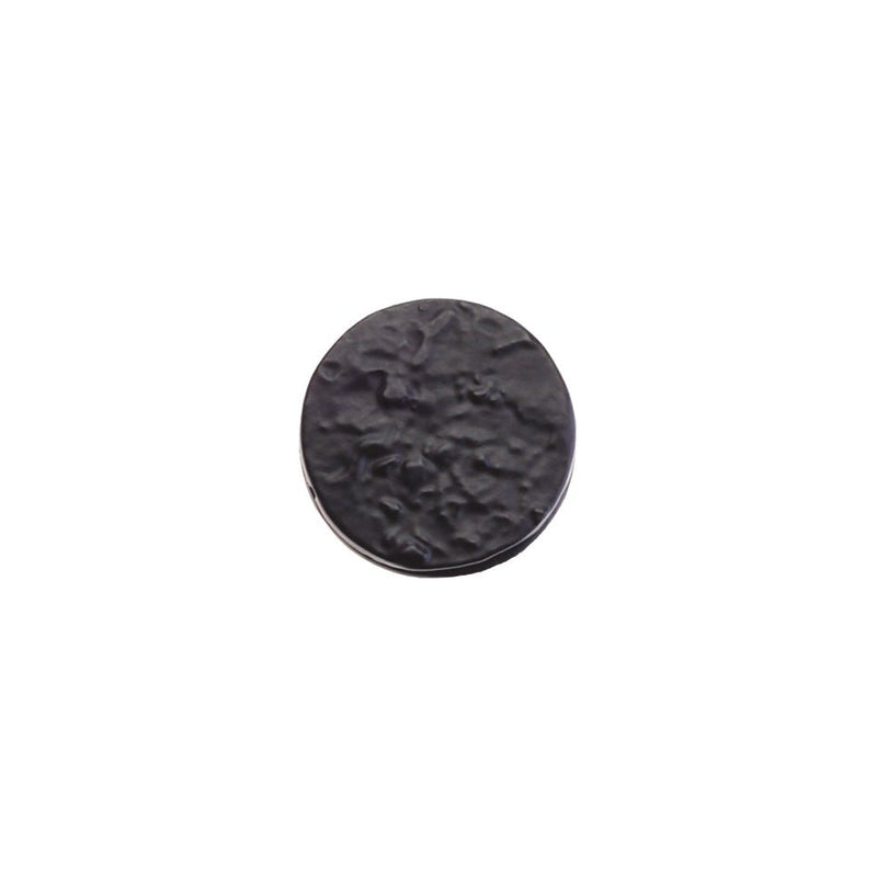 Zoo Hardware Escutcheon with Cover in a standard 1.5-inch size, featuring a textured black finish. The round cover is designed to conceal hardware and provides a decorative touch.