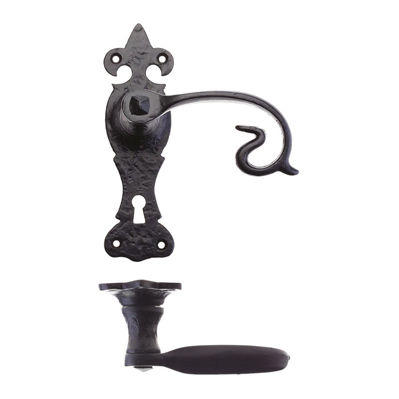 Scroll Lever on Fleur De Lys Backplate – 6