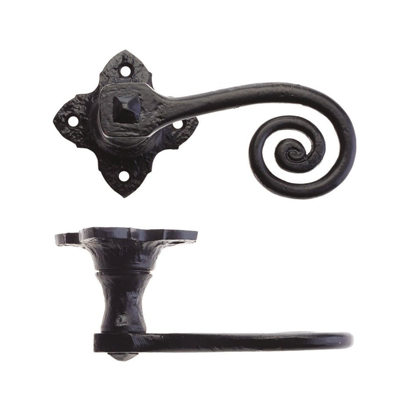 Zoo Hardware Curly Tail Lever on Square Rose - 2
