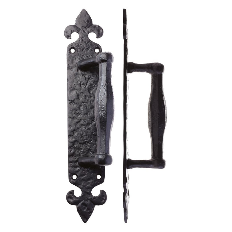Zoo Hardware Pull Handle on Fleur De Lys Backplate - 10