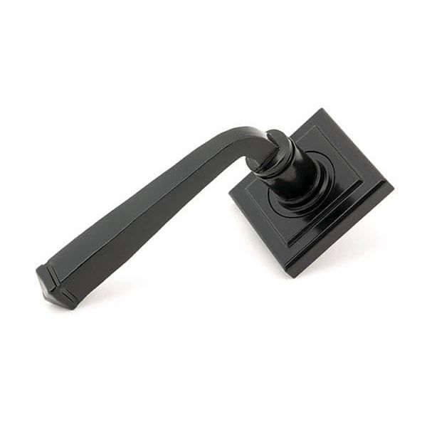 From The Anvil Handles Square Black Avon Round Lever on Rose Set