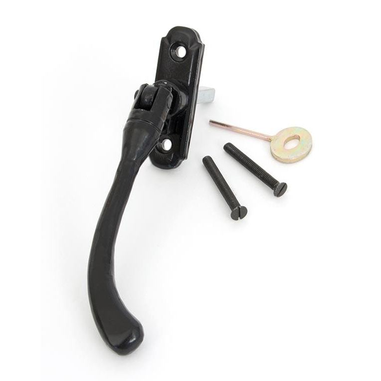 From The Anvil Window Hardware Right hand Black Locking Peardrop Espag - RH