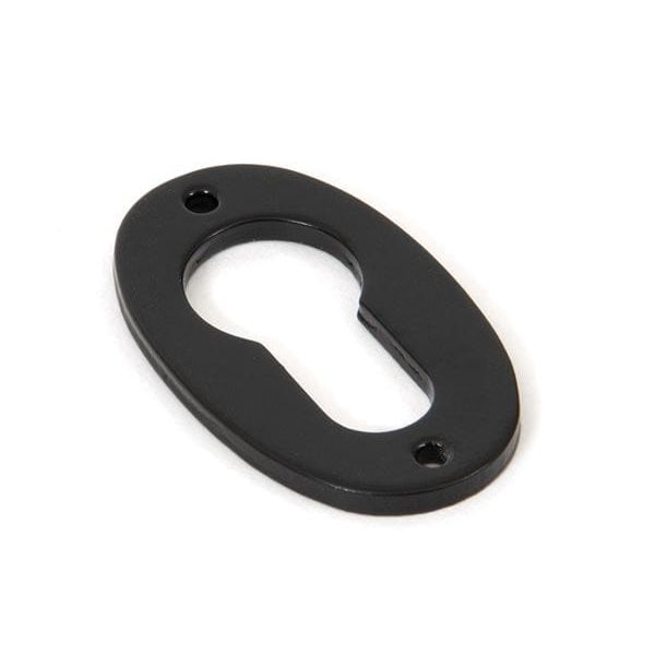 From The Anvil Escutcheons Black Black Oval Euro Escutcheon
