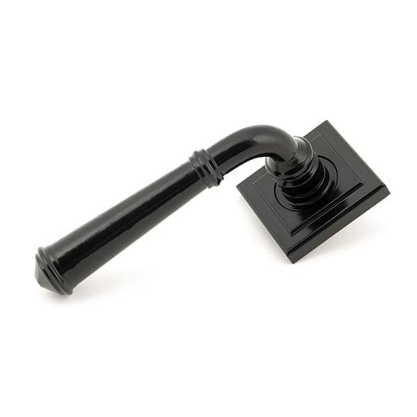 From The Anvil Handles Square Black Regency Lever on Rose Set - Unsprung