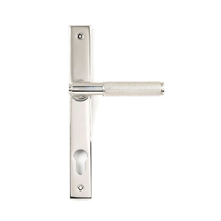 From The Anvil Window Hardware Polished Marine SS 316 Brompton Slimline Espag. Lock Set