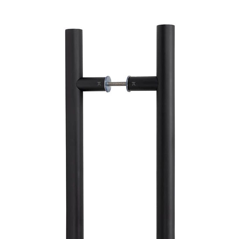 From The Anvil Cupboard Handles B2B Matt Black SS (316) 0.6m T Bar Handle Secret Fix 32mm