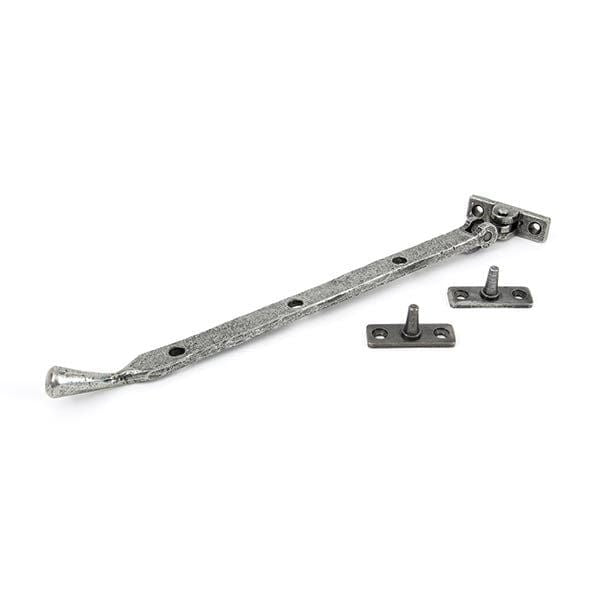 From The Anvil Window Hardware 12" Pewter 8" Peardrop Stay