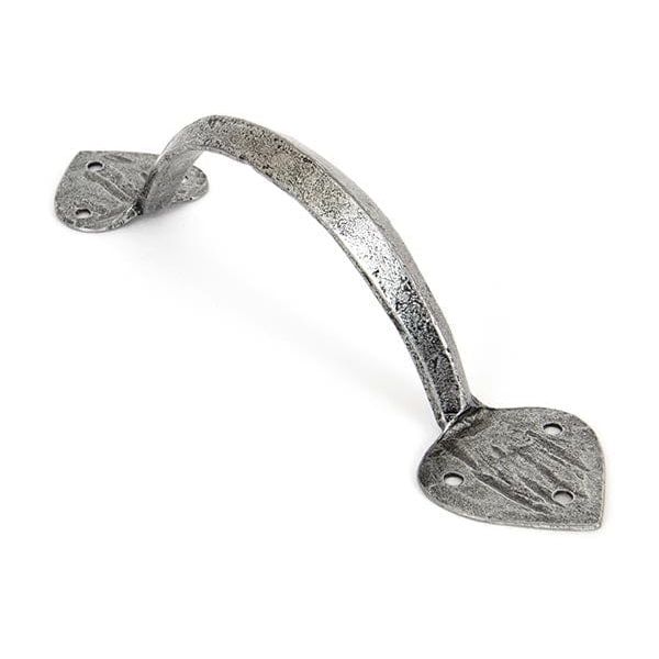 From The Anvil Cupboard Handles 8" Pewter Gothic D Handle