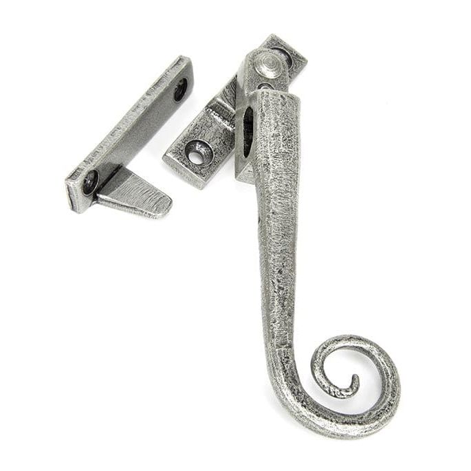 From The Anvil Window Hardware Right Hand Pewter Locking Night-Vent Monkeytail Fastener - LH