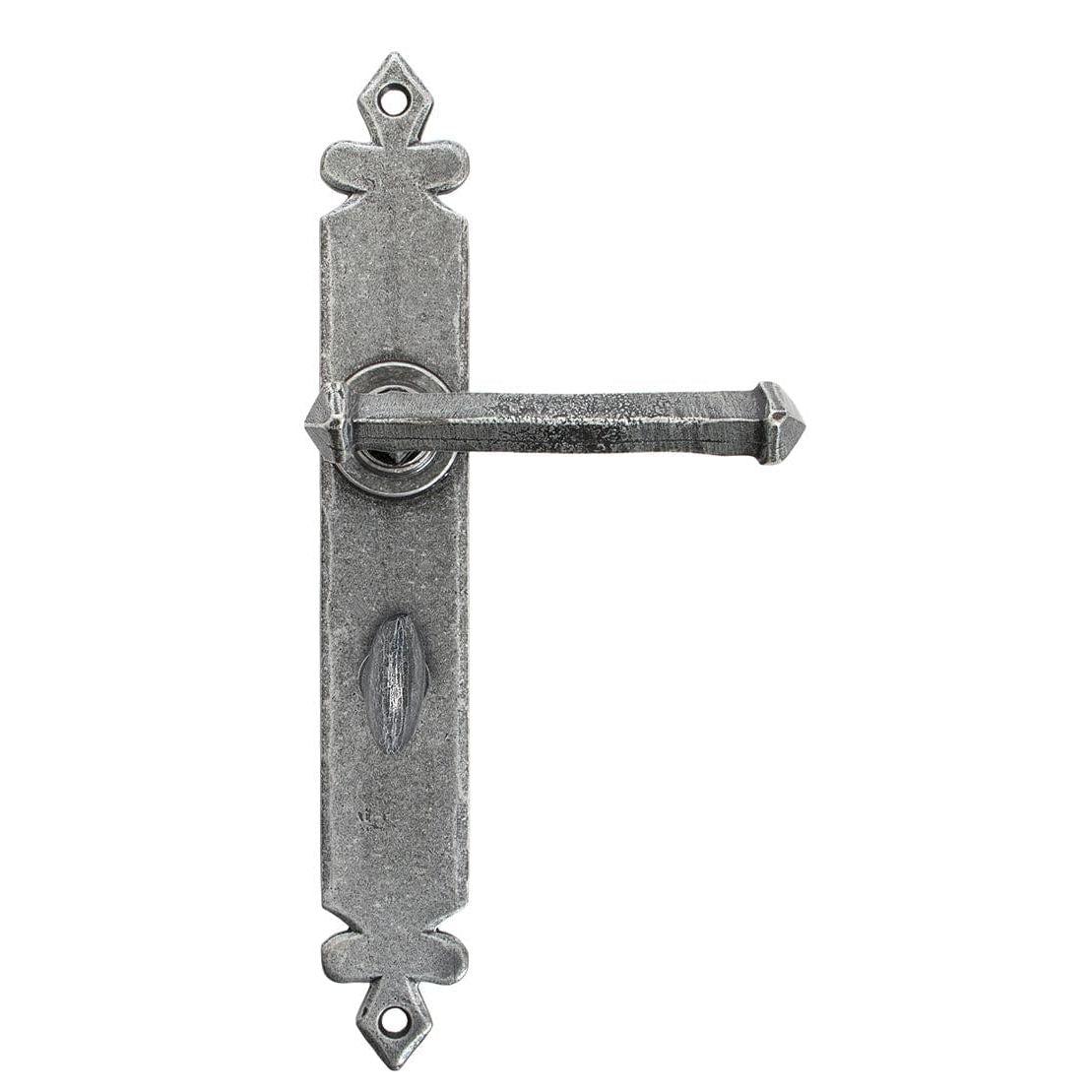 From The Anvil Handles Pewter Pewter Tudor Lever Bathroom Set