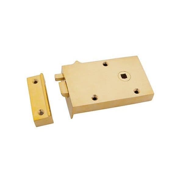From The Anvil Rim Locks RH Polished Brass Bathroom Latch