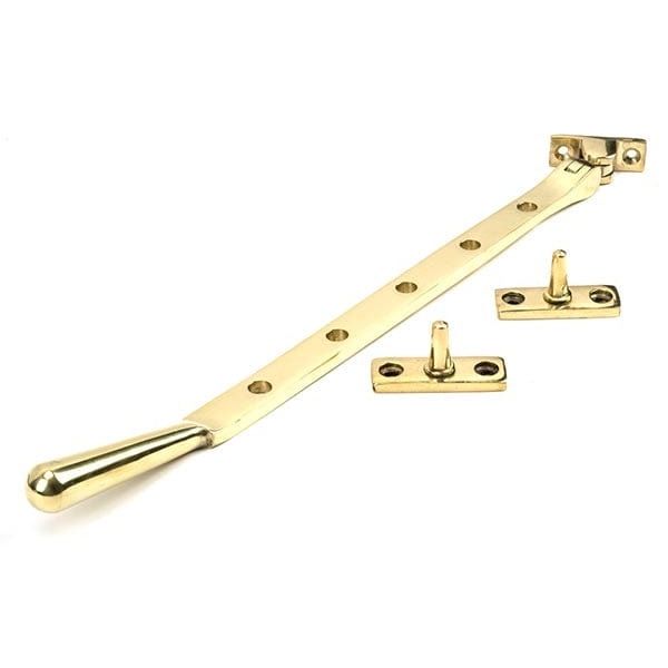 From The Anvil Window Hardware 12" Polished Brass Newbury Stay