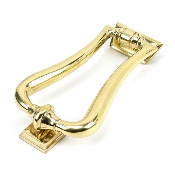 From The Anvil Knockers Art Deco Polished Brass Slimline Art Deco Door Knocker