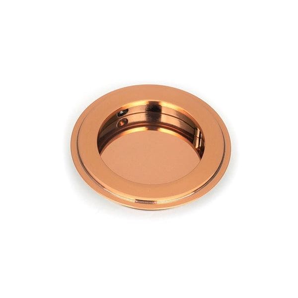From The Anvil Flush Pull Handles 75mm Polished Bronze Art Deco Round Pull