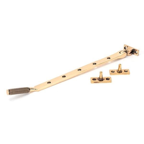 From The Anvil Window Hardware 12" Polished Bronze Brompton Stay