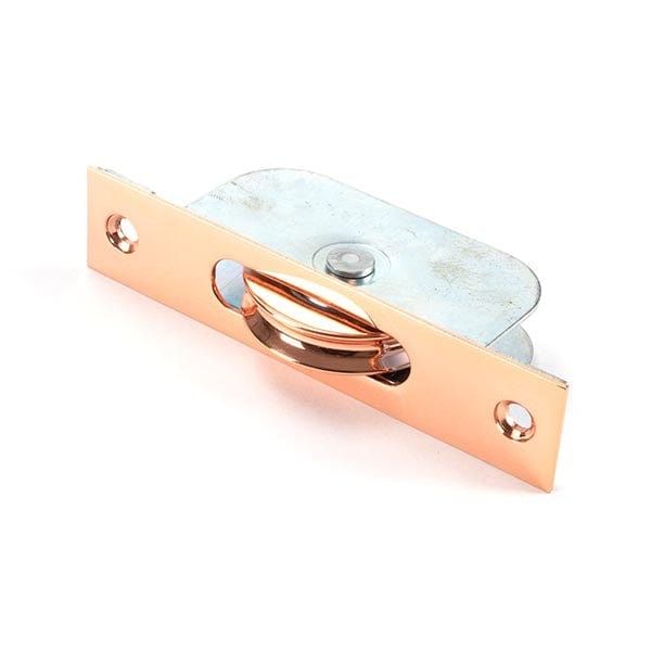 From The Anvil Window Hardware Pulley 75KG Polished Bronze Square Ended Sash Pulley 75kg