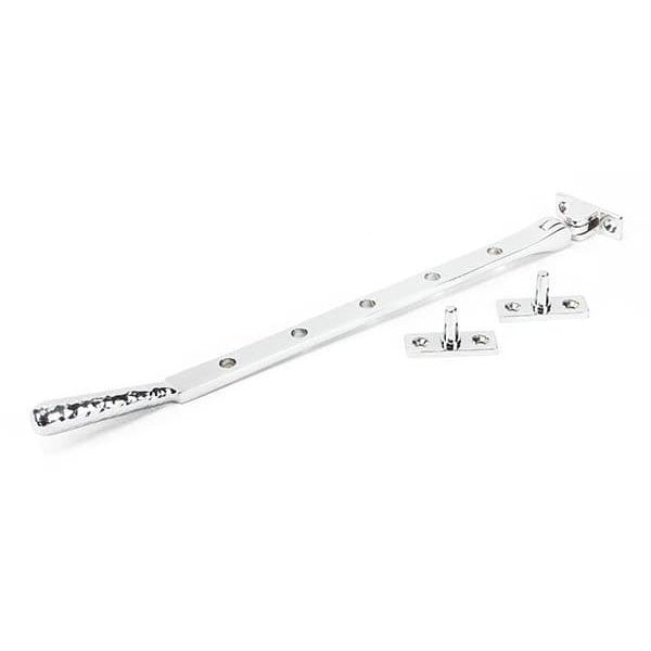 From The Anvil Window Hardware 12" Polished Chrome Hammered Newbury Stay