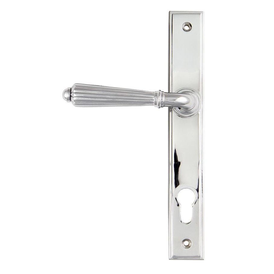 From The Anvil Window Hardware Polished Chrome Polished Chrome Hinton Slimline Lever Espag. Lock Set