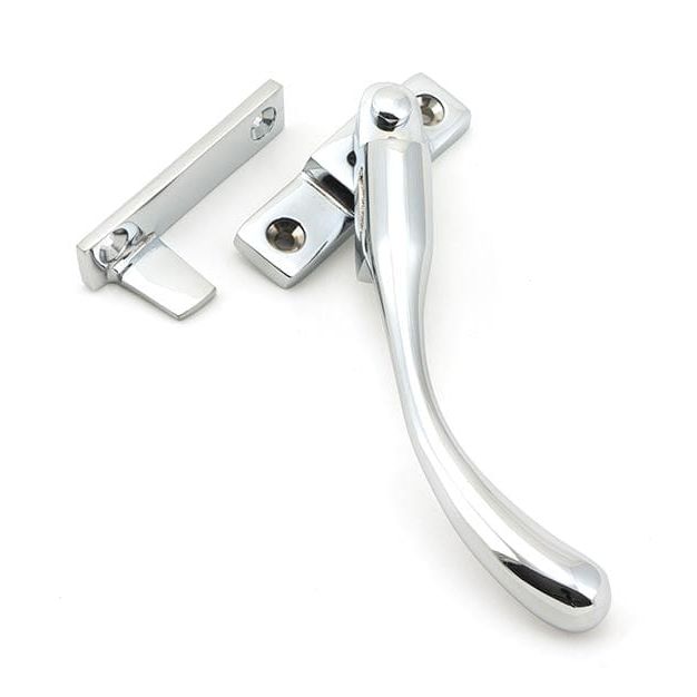 From The Anvil Window Hardware Right Hand Polished Chrome Night-Vent Locking Peardrop Fastener